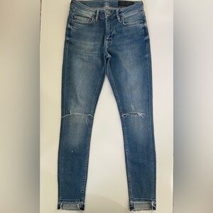 AllSaints Mast Jeans - Skinny Fit Distressed Denim (Size W27)